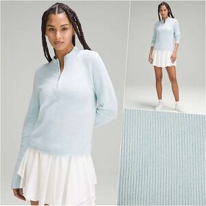 RARE Lululemon Soft Lightweight Cotton Sweater Light Blue Large